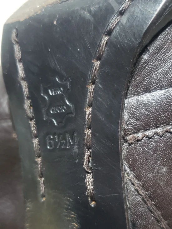 Michael Kors Dark Brown Leather Knee-High Heeled Pull On  Boots Size 6.5 - Picture 7 of 8